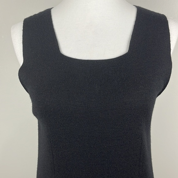 Vintage Parisian Signature 100% Merino Wool Sweater Dress Sz M Minimalist 90’s - Picture 4 of 15